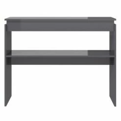 VidaXL Table console Gris brillant 102x30x80 cm Aggloméré 9 VidaXL Table console Gris brillant 102x30x80 cm Aggloméré -Tables d'appoint Soldes image 4 808331