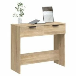 VidaXL Table console Chêne sonoma 90x36x75 cm Bois d'ingénierie 9 VidaXL Table console Chêne sonoma 90x36x75 cm Bois d'ingénierie -Tables d'appoint Soldes image 4 811334