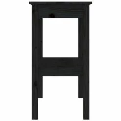 VidaXL Table console Noir 110x40x75 cm Bois de pin solide -Tables d'appoint Soldes image 4 814303