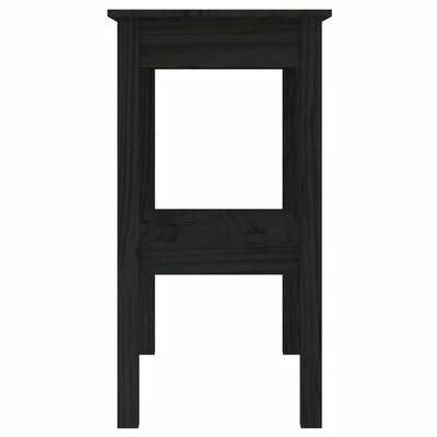 VidaXL Table console Noir 80x40x75 cm Bois de pin solide 4 VidaXL Table console Noir 80x40x75 cm Bois de pin solide – Image 4