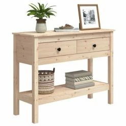 VidaXL Table console 100x35x75 cm Bois massif de pin 9 VidaXL Table console 100x35x75 cm Bois massif de pin -Tables d'appoint Soldes image 4 814624