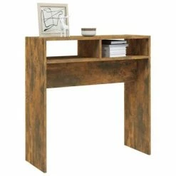 VidaXL Table console Chêne fumé 78x30x80 cm Bois d'ingénierie -Tables d'appoint Soldes image 4 815936