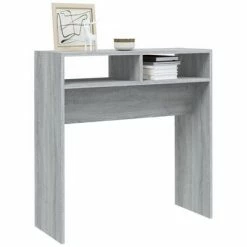 VidaXL Table console Sonoma gris 78x30x80 cm Bois d'ingénierie -Tables d'appoint Soldes image 4 815937