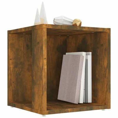 VidaXL Table d'appoint Chêne fumé 33x33x34,5 cm Bois d'ingénierie 4 VidaXL Table d'appoint Chêne fumé 33x33x34,5 cm Bois d'ingénierie – Image 4