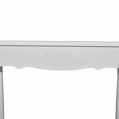 VidaXL Table de console et coiffeuse Blanc 5 VidaXL Table de console et coiffeuse Blanc – Image 5