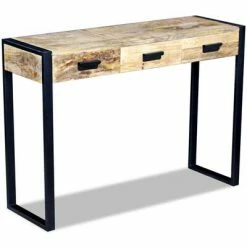 VidaXL Table console avec 3 tiroirs Bois de manguier 110 x 35 x 78 cm -Tables d'appoint Soldes image 5 243299
