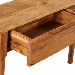 VidaXL Table console Bois massif 118 x 30 x 80 cm -Tables d'appoint Soldes image 5 244957