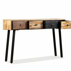 VidaXL Table console Teck massif de récupération 120 x 30 x 76 cm 10 VidaXL Table console Teck massif de récupération 120 x 30 x 76 cm -Tables d'appoint Soldes image 5 245403
