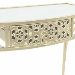 VidaXL Table d'appoint Style français Métal 82 x 39 x 76 cm Doré -Tables d'appoint Soldes image 5 245936