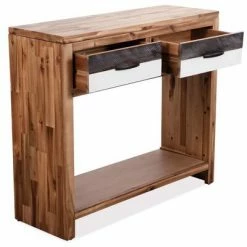 VidaXL Table console Bois d'acacia massif 86 x 30 x 75 cm -Tables d'appoint Soldes image 5 246045