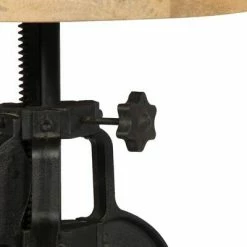 VidaXL Table d'appoint 45x (45-62) cm Bois de manguier massif et fonte -Tables d'appoint Soldes image 5 247587