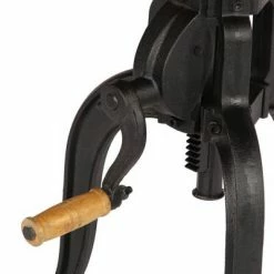 VidaXL Table d'appoint 45x (45-62) cm Bois de récupération et fonte -Tables d'appoint Soldes image 5 247588