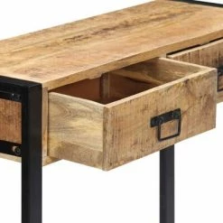VidaXL Table console 90 x 30 x 75 cm Bois de manguier massif -Tables d'appoint Soldes image 5 247920