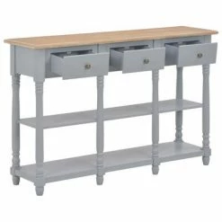 VidaXL Table console Gris 120x30x76 cm MDF -Tables d'appoint Soldes image 5 280017