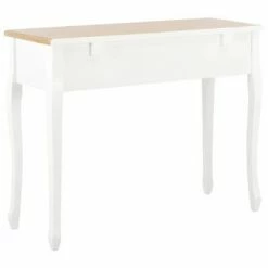 VidaXL Table de console et coiffeuse avec 3 tiroirs Blanc -Tables d'appoint Soldes image 5 280044