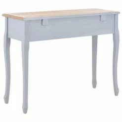 280045 vidaXL Dressing Console Table with 3 Drawers Grey -Tables d'appoint Soldes image 5 280045
