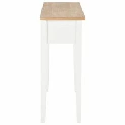 VidaXL Table de console et coiffeuse Blanc 79x30x74 cm Bois -Tables d'appoint Soldes image 5 280053