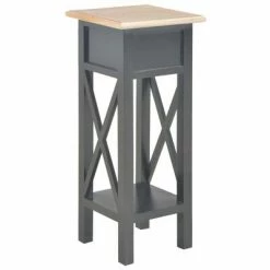 280059 vidaXL Side Table Black 27x27x65,5 cm Wood -Tables d'appoint Soldes image 5 280059