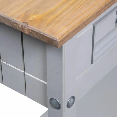 VidaXL Table console Gamme Corona Pin mexicain Gris 90x34,5x73 cm 5 VidaXL Table console Gamme Corona Pin mexicain Gris 90x34,5x73 cm – Image 5