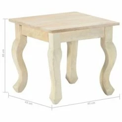 VidaXL Table d'appoint 43 x 43 x 40 cm Bois de manguier massif -Tables d'appoint Soldes image 5 282860