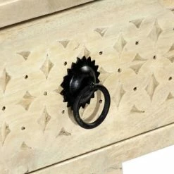 VidaXL Table console 110 x 35 x 76 cm Bois de manguier massif -Tables d'appoint Soldes image 5 282870