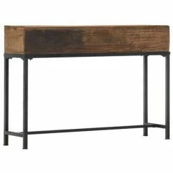 VidaXL Table console 120 x 30 x 80 cm Bois de récupération massif -Tables d'appoint Soldes image 5 282891