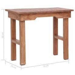 VidaXL Table d'appoint 70 x 35 x 60 cm Bois d'acajou massif -Tables d'appoint Soldes image 5 283915