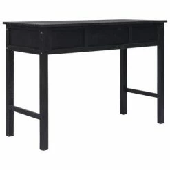 VidaXL Table console Noir 110x45x76 cm Bois -Tables d'appoint Soldes image 5 284161