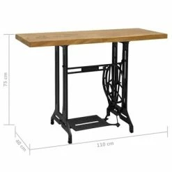 VidaXL Table console avec machine à coudre 110x40x75 cm -Tables d'appoint Soldes image 5 285208