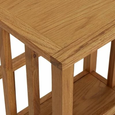 VidaXL Table à revues 45x35x55 cm Bois de chêne solide 5 VidaXL Table à revues 45x35x55 cm Bois de chêne solide – Image 5