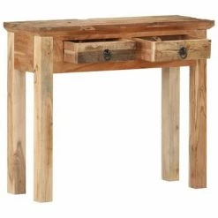 VidaXL Table console 90,5x30x75 cm Bois d'acacia et de récupération -Tables d'appoint Soldes image 5 320381