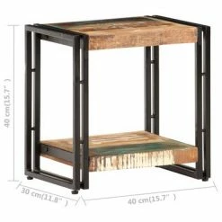 VidaXL Table d'appoint 40x30x40 cm Bois de récupération massif -Tables d'appoint Soldes image 5 320684
