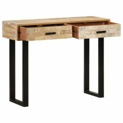 VidaXL Table console 100x30x75 cm Bois de manguier massif -Tables d'appoint Soldes image 5 320823