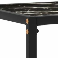 VidaXL Table console Noir 60x35x75 cm Verre trempé -Tables d'appoint Soldes image 5 322806