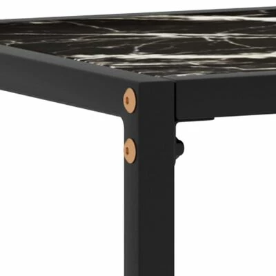 VidaXL Table console Noir 80x35x75 cm Verre trempé 5 VidaXL Table console Noir 80x35x75 cm Verre trempé – Image 5