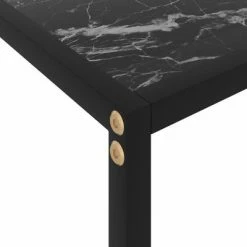VidaXL Table console Noir 100x35x75 cm Verre trempé -Tables d'appoint Soldes image 5 322838