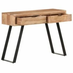 VidaXL Table console 100x35x76 cm Bois d'acacia avec bord naturel -Tables d'appoint Soldes image 5 323522