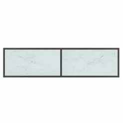 VidaXL Table console Blanc 140x35x75,5 cm Verre trempé 10 VidaXL Table console Blanc 140x35x75,5 cm Verre trempé -Tables d'appoint Soldes image 5 331696