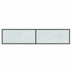 VidaXL Table console Blanc 160x35x75,5 cm Verre trempé -Tables d'appoint Soldes image 5 331700