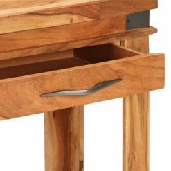 VidaXL Table console 110x34x74 cm Bois d'acacia massif -Tables d'appoint Soldes image 5 338469