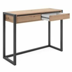 Finori Table console Denver 44 Chêne artisanal et gris anthracite -Tables d'appoint Soldes image 5 441179