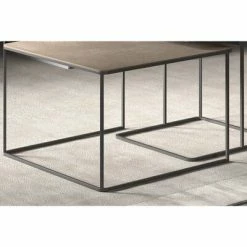 Rousseau Ensemble de tables d'appoint 2 pcs Loic Métal Marron -Tables d'appoint Soldes image 5 442848