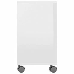 VidaXL Table d'appoint Blanc brillant 70x35x55 cm Bois d'ingénierie -Tables d'appoint Soldes image 5 802126