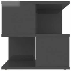 VidaXL Table d'appoint Gris brillant 40x40x40 cm Aggloméré -Tables d'appoint Soldes image 5 806300