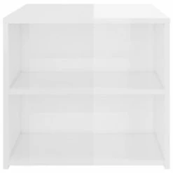 VidaXL Table d'appoint Blanc brillant 50x50x45 cm Aggloméré -Tables d'appoint Soldes image 5 806388