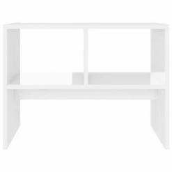 VidaXL Table d'appoint Blanc brillant 60x40x45 cm Aggloméré -Tables d'appoint Soldes image 5 806711