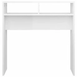 VidaXL Table console Blanc brillant 78x30x80 cm Aggloméré -Tables d'appoint Soldes image 5 808302