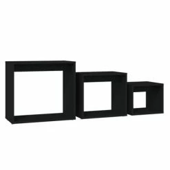 VidaXL Tables gigognes 3 pcs Noir Aggloméré -Tables d'appoint Soldes image 5 808577