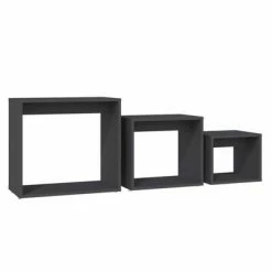 VidaXL Tables gigognes 3 pcs Gris Aggloméré -Tables d'appoint Soldes image 5 808578