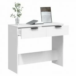 VidaXL Table console Blanc 90x36x75 cm Bois d'ingénierie -Tables d'appoint Soldes image 5 811331